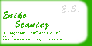 eniko stanicz business card